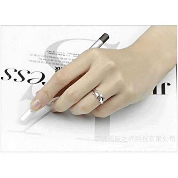 Adjustable Dolphin Open Ring Zircon Finger Diamante CZ Crystal for Women - Picture 7 of 8
